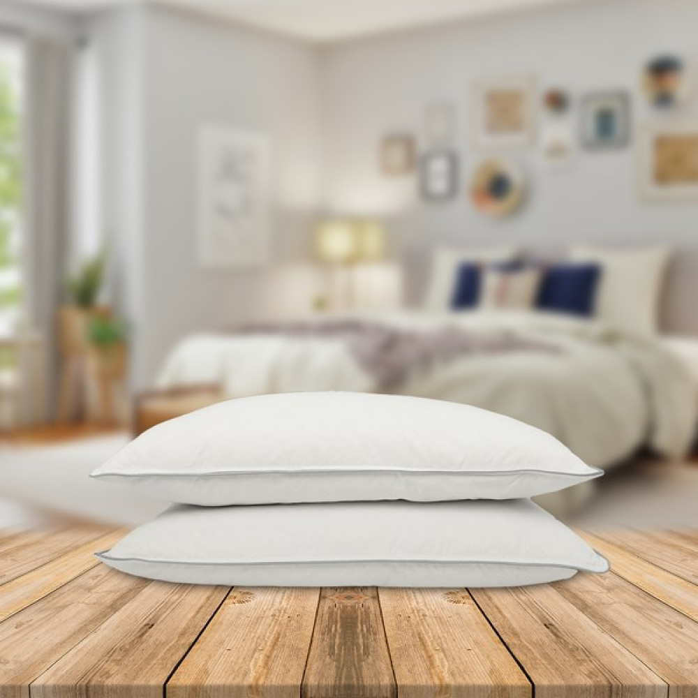 Hill Tekstil Kaz Tüyü Karışım Luna 50X70 Yastık (% 80 Kaz Tüyü %20 Boncuk Elyaf) - 50 x 70 cm - Sarı - Beyaz Yastık Fiyatı