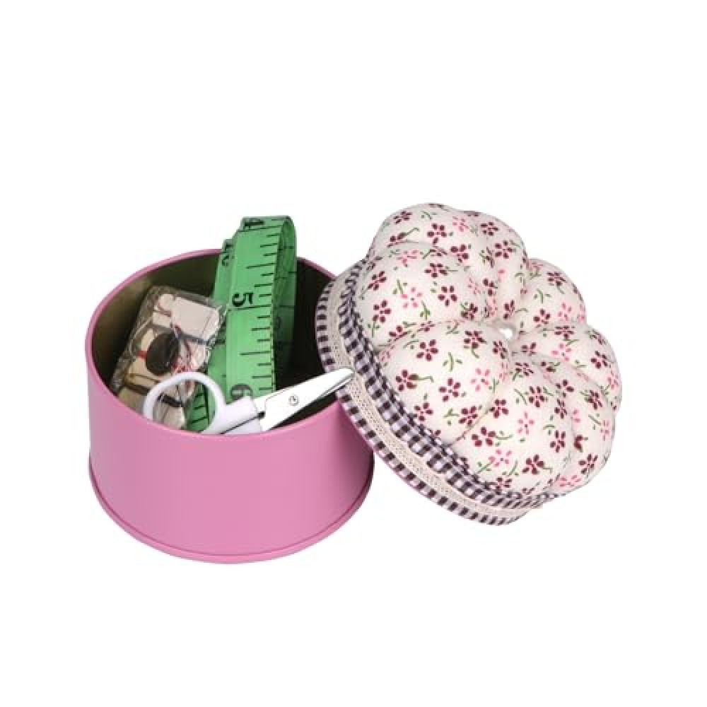 Hilltian Sewing Pin Cushion Kit, Pumpkin Shaped Pin Cushion with Scissors, Soft Tape Measure, Buttons, Needle Threads, Sewing Products for DIY