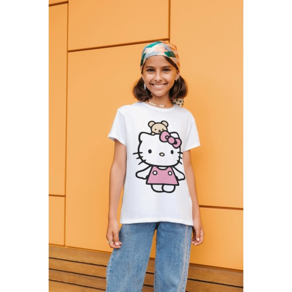 Hilon Hello Kitty Baskılı Unisex Çocuk T-Shirt H02 Kız Çocuk T-shirt Fiyatı
