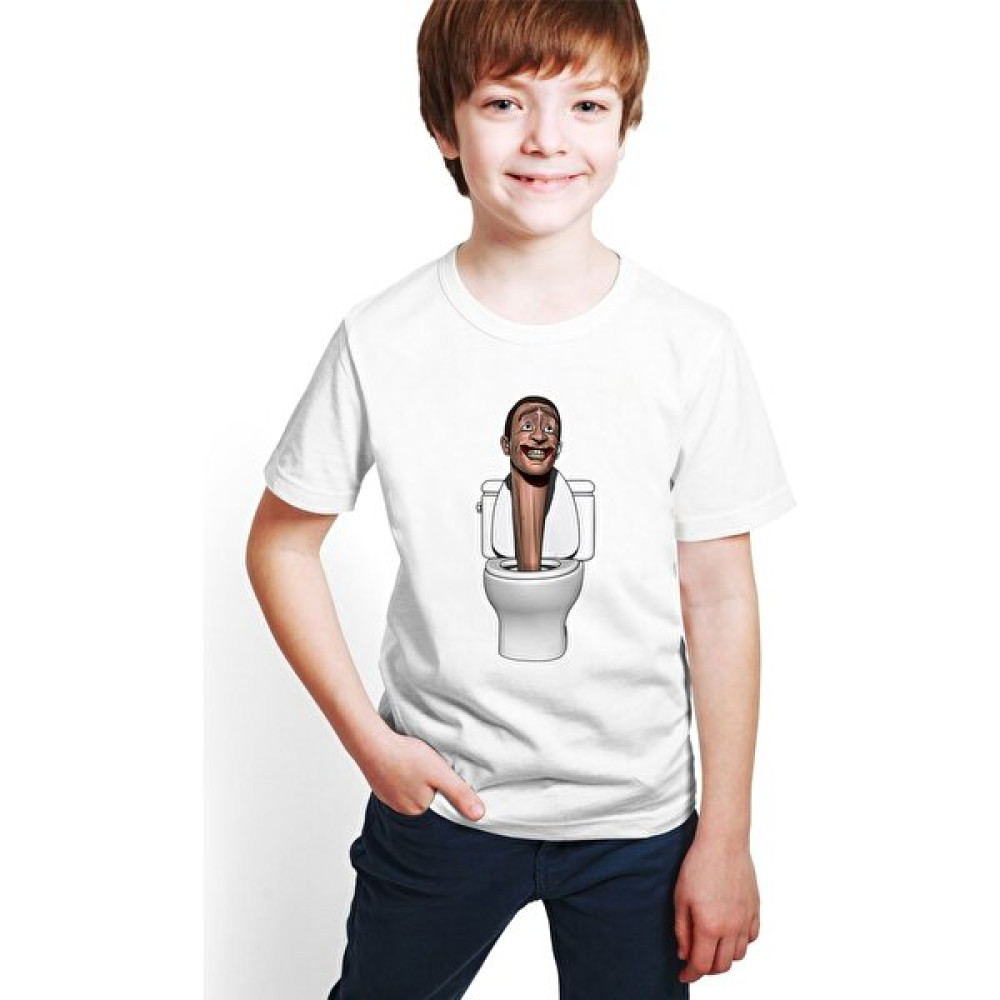 Hilon Skibidi Toilet Baskılı Unisex Çocuk Tişört H01 Erkek Çocuk T-shirt Fiyatı