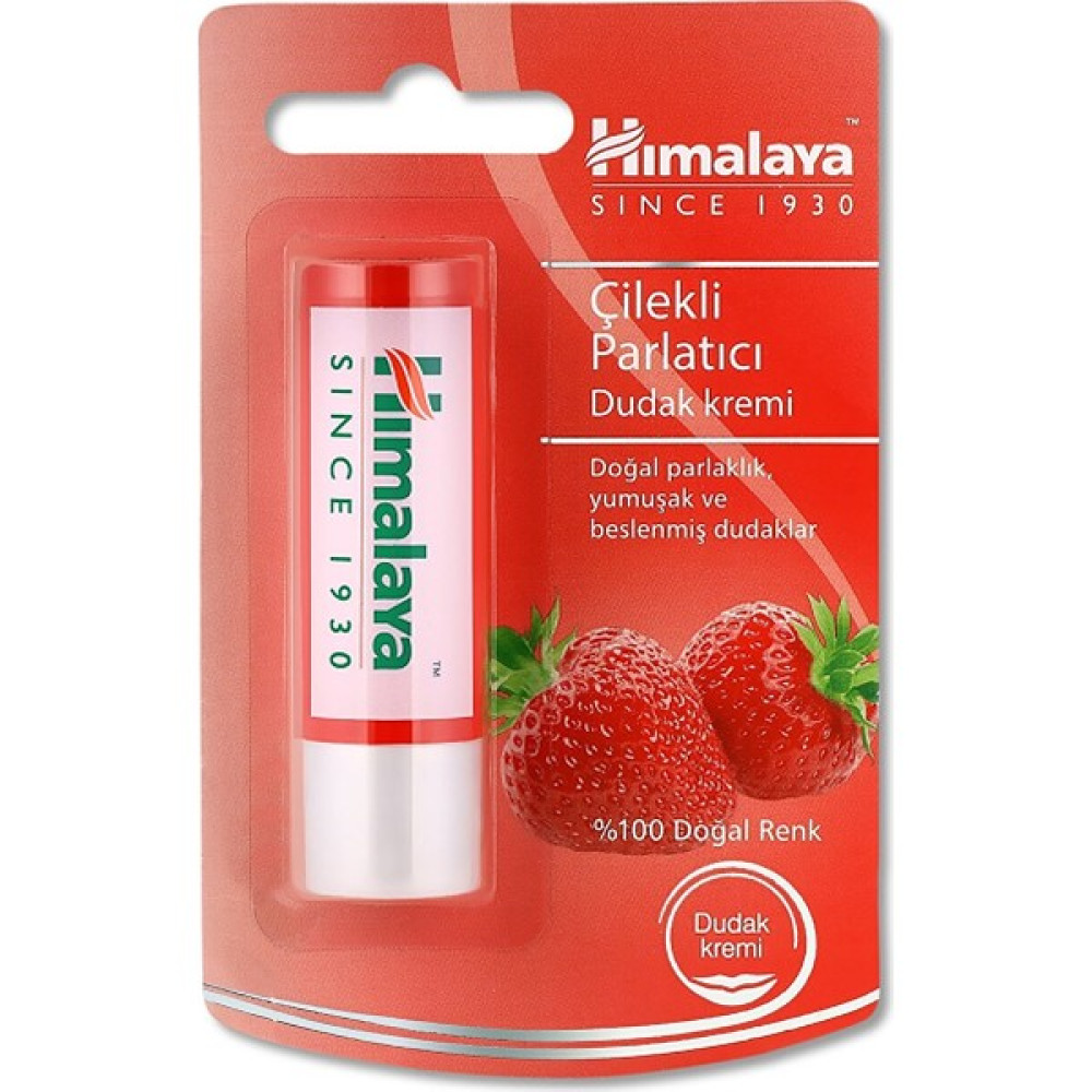 Himalaya Parlatıcı Dudak Kremi, Çilek, Nemlendirici, %100 Doğal Renk, Silikon İçermez, 4,5 gr - Clear - Renksiz Dudak Bakımı / Koruyucu Fiyatı