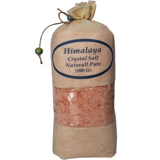 Himalaya Tuzu 1 kg Granül İri Tane Açık Pembe Orjinal Bez Torba