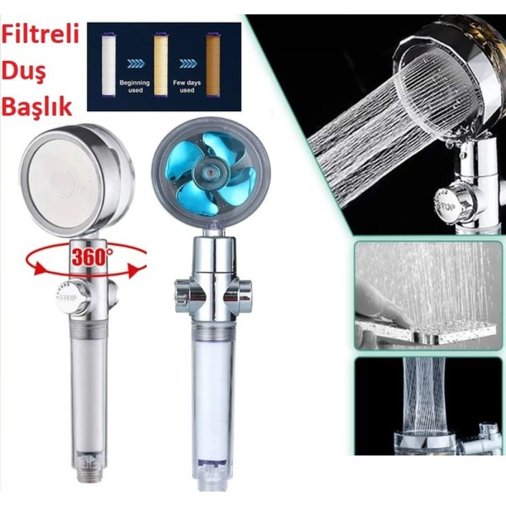 Himarry Filtreli Yüksek Basınçlı Pervaneli Duş Başlığı - Renkli Duş Başlığı Fiyatı