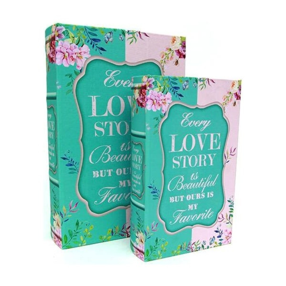 Himarry Kutu Kitap Love Story 2'li Set Kitap Kutusu Dekoratif Hediyelik - Renkli Eşya Saklama Kutusu Fiyatı