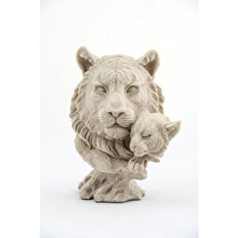 Himarry Özel Tasarım Dekoratif Polyester Yavrulu Kaplan Büstü Biblo 25 Cmesk-6aly589kum Biblo Fiyatı
