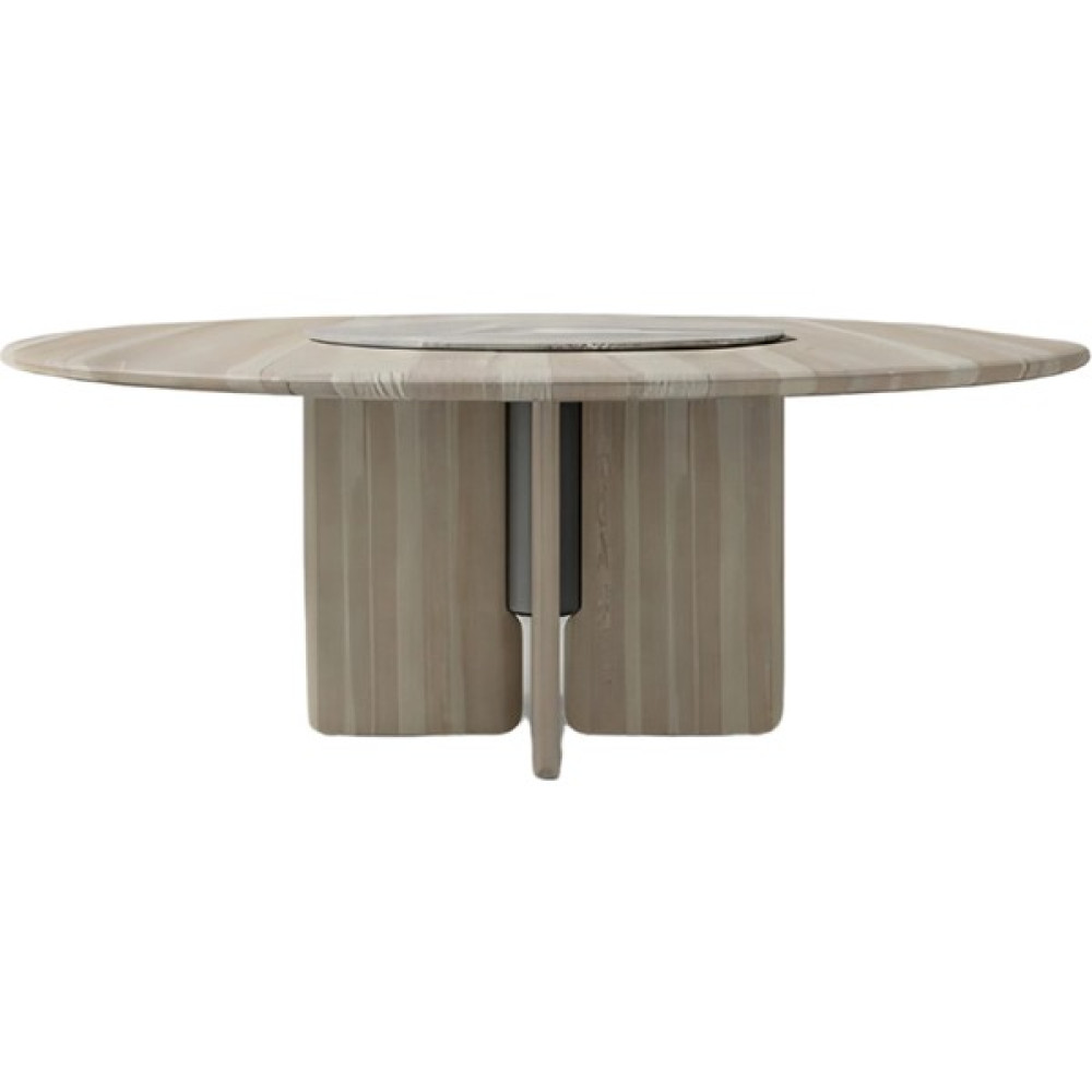 Hinarch Design Line Yuvarlak Yemek Masası - Meşe - 160cm Yemek & Mutfak Masası Fiyatı