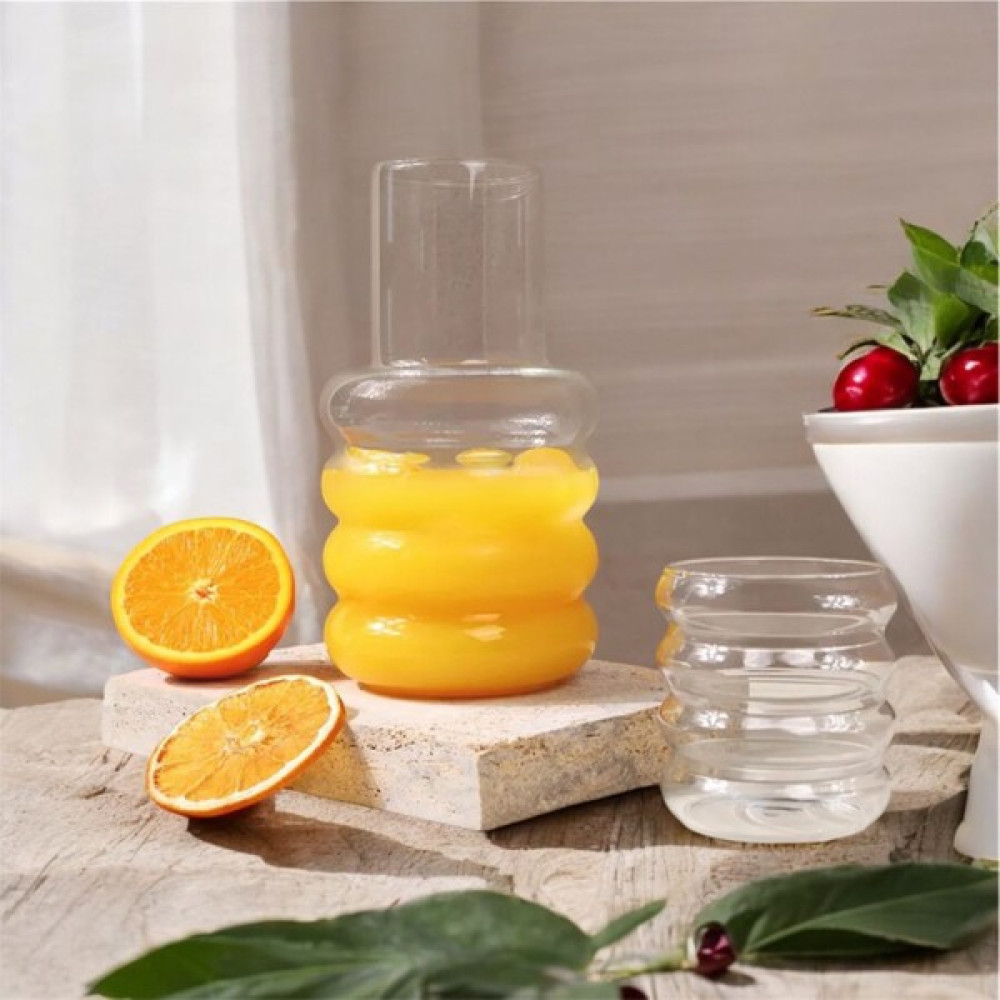 Hinessa Helezon Baş Ucu Sürahi Borosilikat Bardak Seti 1 Litre Isıya Dayanıklı - 1 L Sürahi Fiyatı