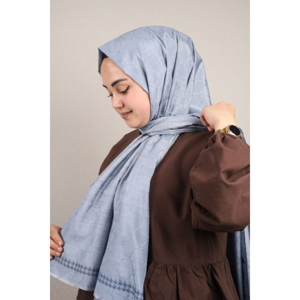 Hint İpek Desenli Monogram Şal - Desen-05 - Renk-19 -96 Şal / Fular & Eşarp Fiyatı