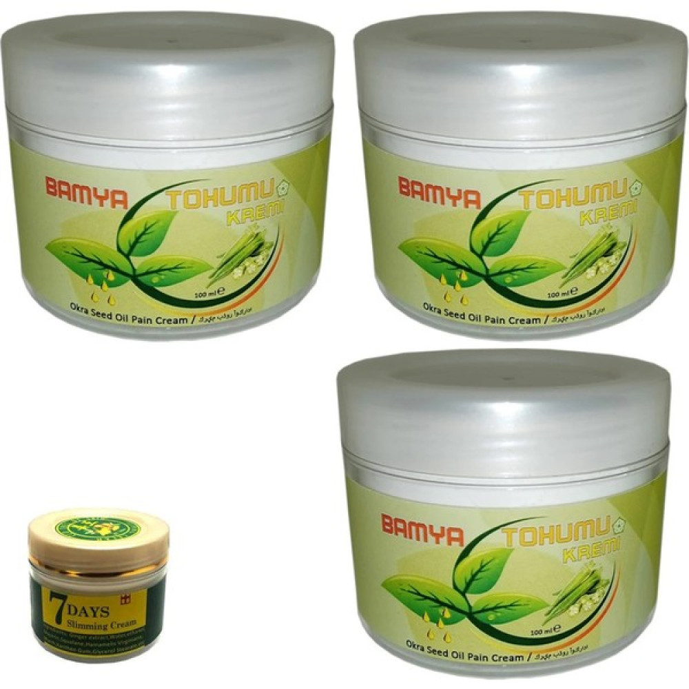 Hintohu Bamya Tohumu Kremi Vücut Sızıları Için Krem 100 ml x 3 / 7days Slimming Cream Vücut Bakım Kremi 100 ml Vücut Sıkılaştırıcı ve İncelticiler Fiyatı