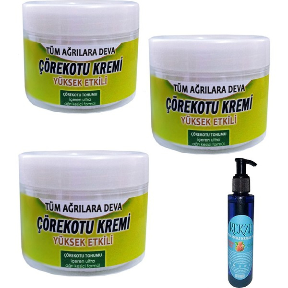 Hintohu Çörek Otu Kremi 100 ml x 3 Adet / Çilekli Vücut Masaj Bakım Yağı 125 ml Nemlendiriciler Fiyatı
