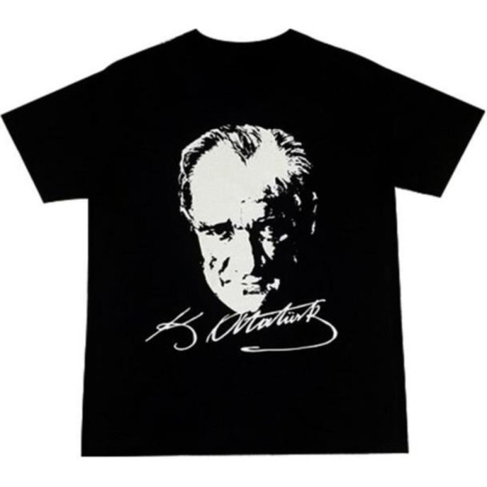 Hipatu Unisex Atatürk Baskılı Kısa Kollu Siyah Tişört Erkek Çocuk T-shirt Fiyatı