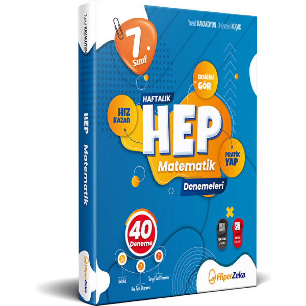 Hiper Zeka 7. Sınıf Haftalık Hep Matematik 40 Denemeleri Tüm Dersler Fiyatı