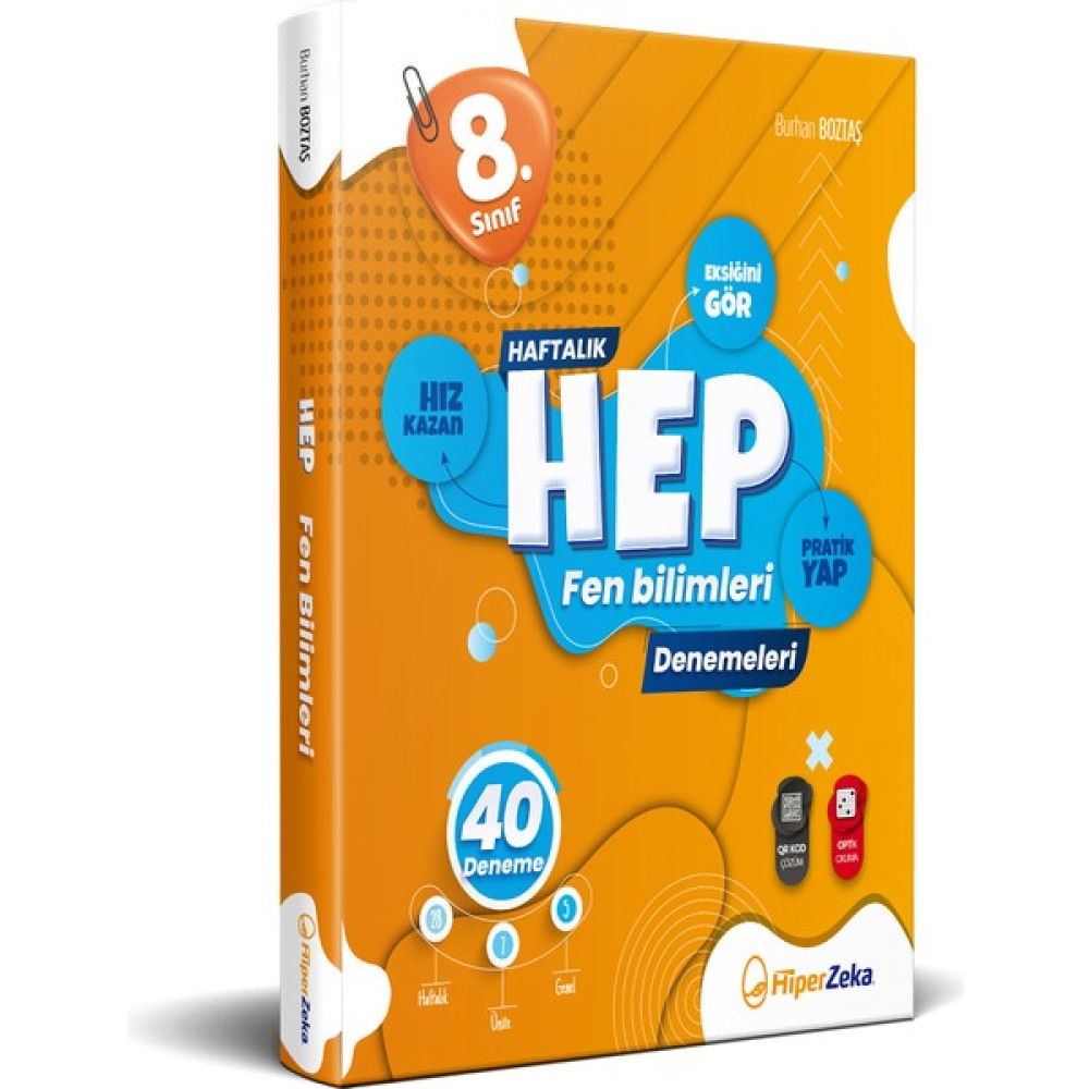 Hiper Zeka 8. Sınıf Haftalık Hep Fen Bilimleri 40 Denemeleri Tüm Dersler Fiyatı