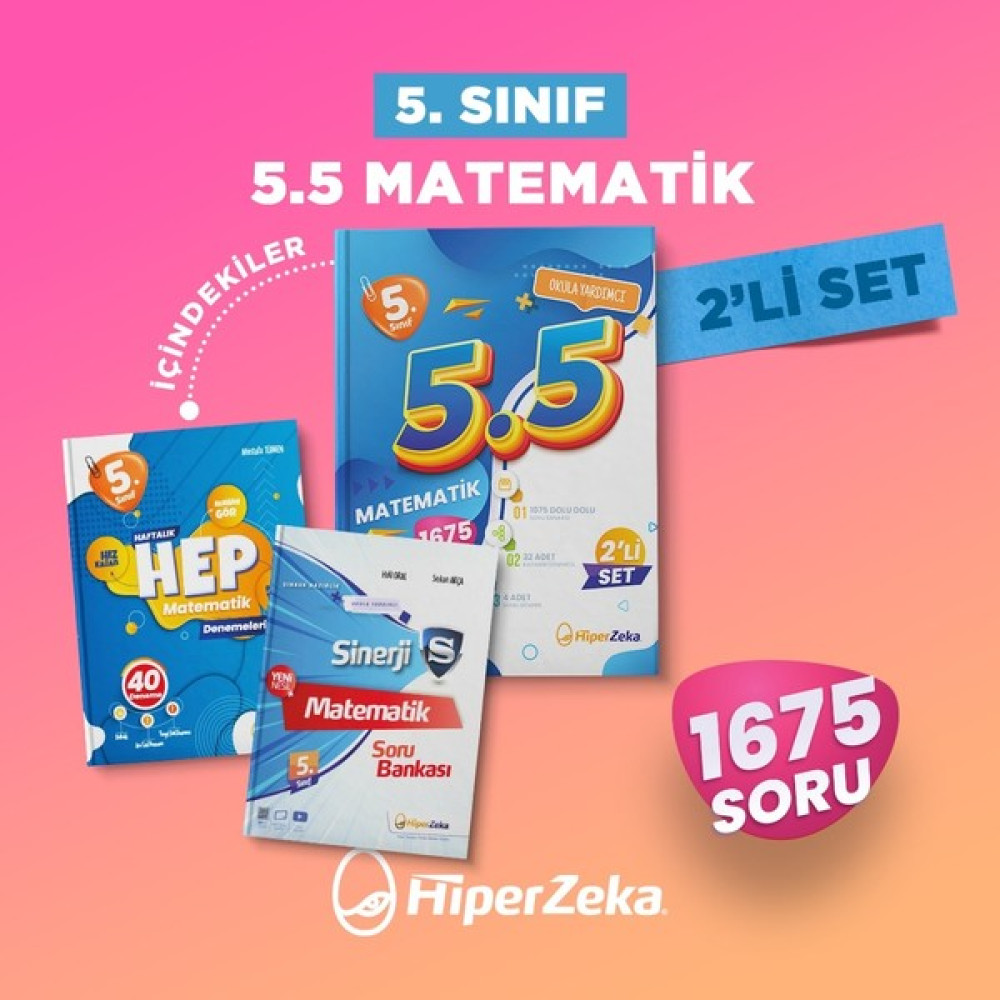 Hiper Zeka Yayınları 5. Sınıf 5.5 Matematik Soru Bankası ve Deneme Kitabı Matematik Fiyatı