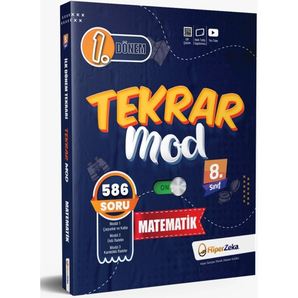 Hiper Zeka Yayınları 8. Sınıf Tekrar Mod On Matematik Teknik Analiz Modülleri Ilk Dönem Tekrarı | Serkan Akça Kaynak Kitapları Fiyatı