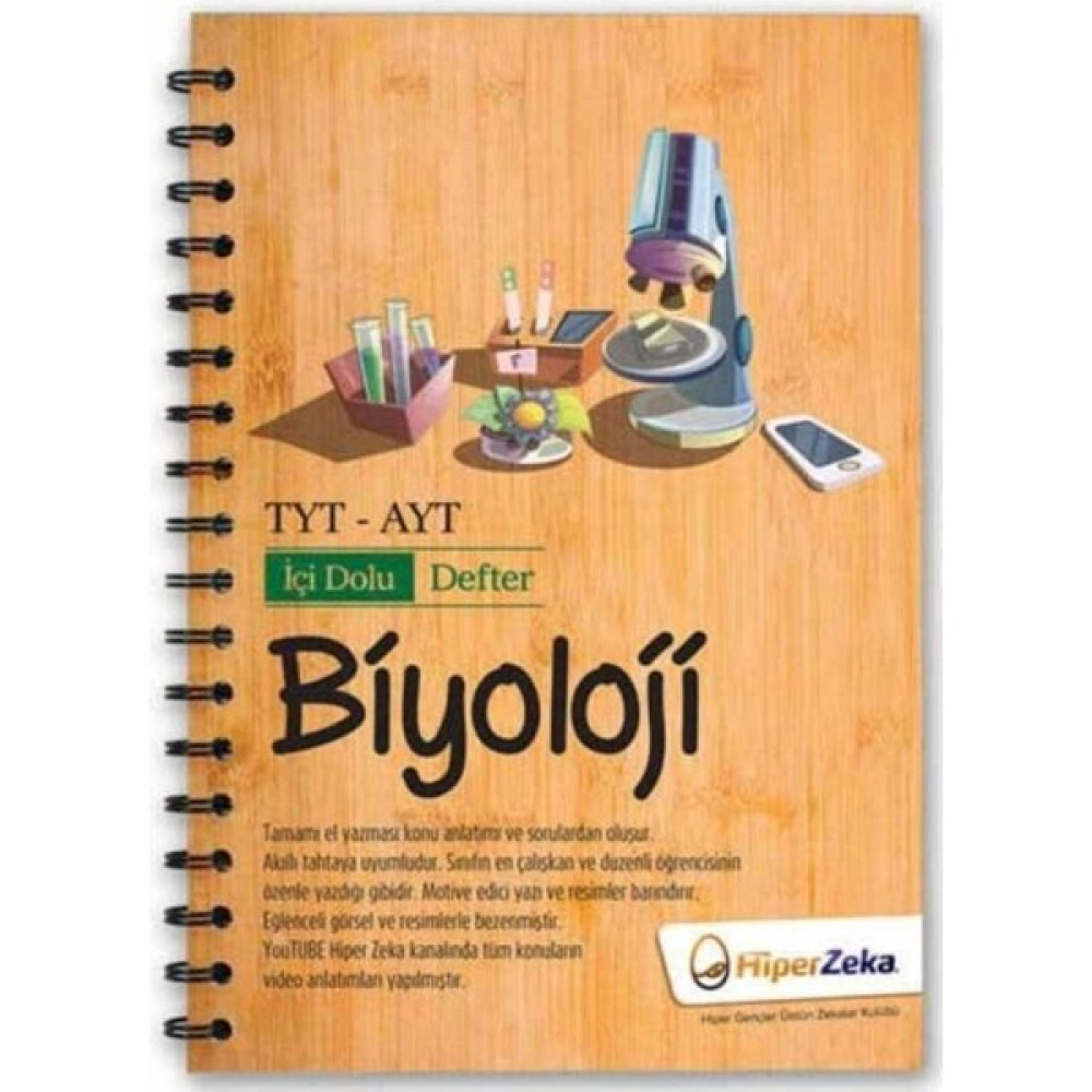 Hiper Zeka Yayınları Hiper Zeka Içi Dolu Defter Yks Tyt-Ayt Biyoloji Temel Yeterlilik Testi (TYT) Fiyatı