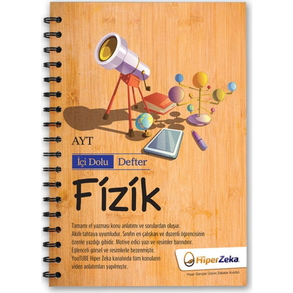 Hiper Zeka Yayınları İçi Dolu Defter YKS | AYT Fizik Temel Yeterlilik Testi (TYT) Fiyatı