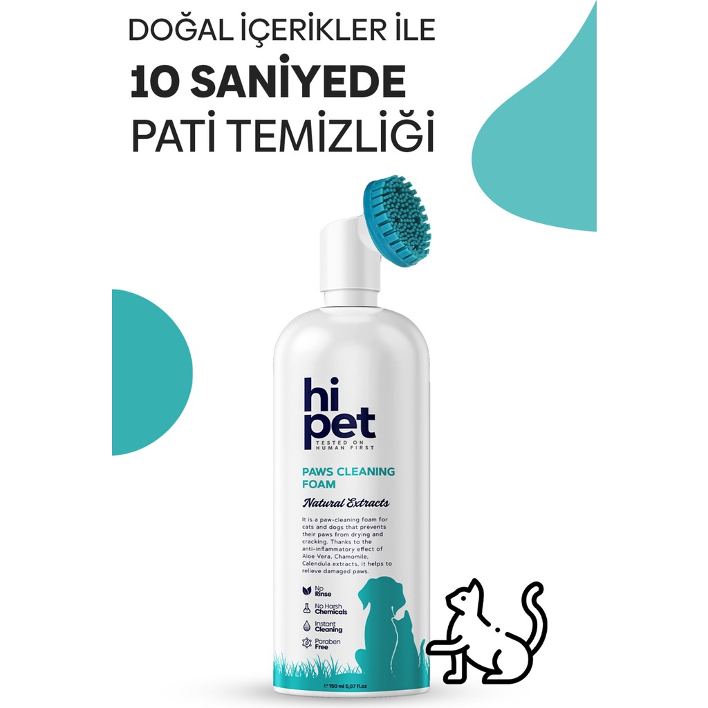 HiPet Kedi Pati Temizleme Köpüğü Evcil Hayvan Ürünleri Fiyatı