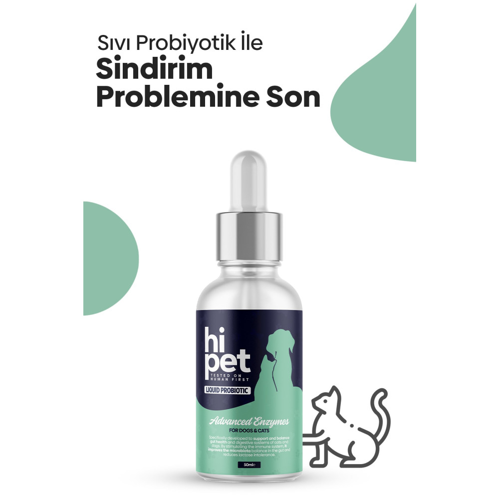 HiPet Sıvı Probiyotik Kedi Bağışıklık Güçlendirici Probiyotik 50 ml. Evcil Hayvan Ürünleri Fiyatı