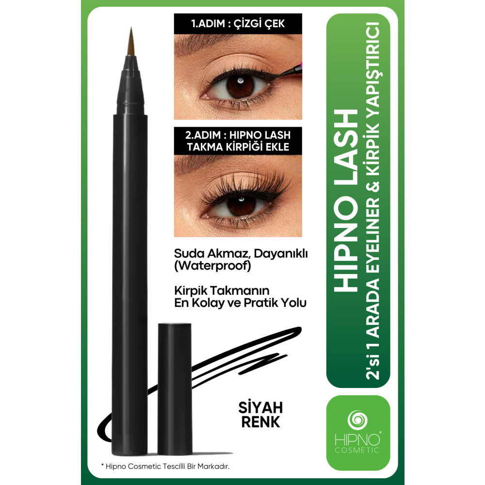 hıpno cosmetıc 2si Bir Arada Siyah Kirpik Yapıştırıcısı& Eyeliner Takma Kirpik Ürünleri Fiyatı