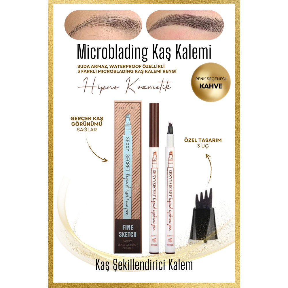 hıpno cosmetıc Fine Sketch Microblading Kaş Kalemi (BROWN-KAHVE) Kaş Makyajı Fiyatı