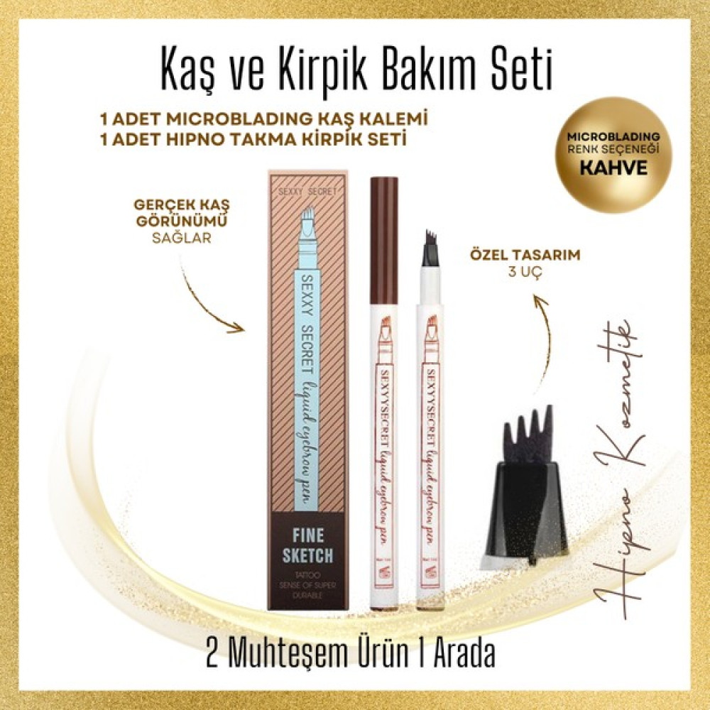 Hipno Cosmetic Fine Sketch Microblading Kaş Kalemi (Brown-Kahve) - Kahve Makyaj Ürünleri Fiyatı