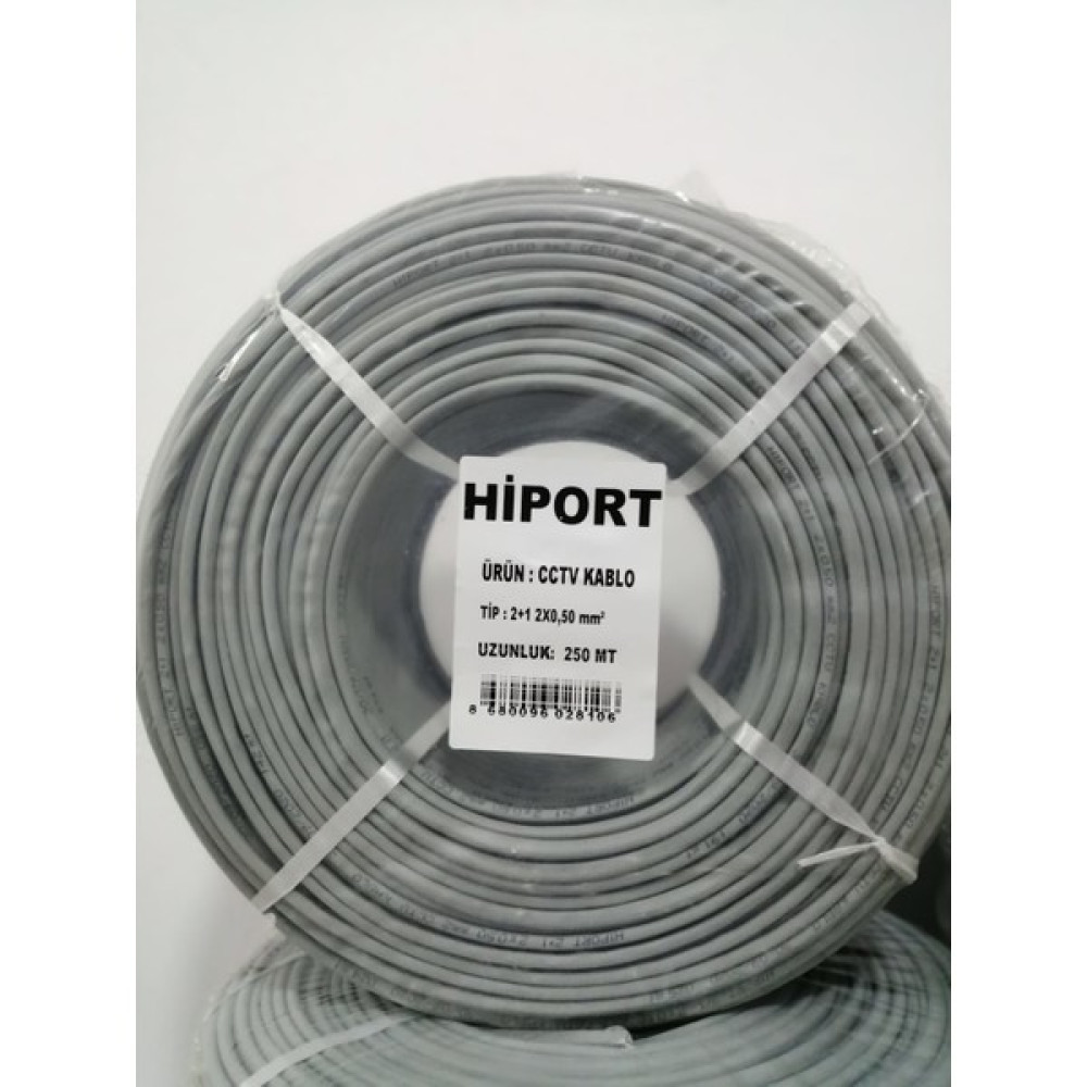 Hiport 2+1 2*0,50 Cctv Kablo 250 mt Güvenlik Kamerası Kablosu Fiyatı