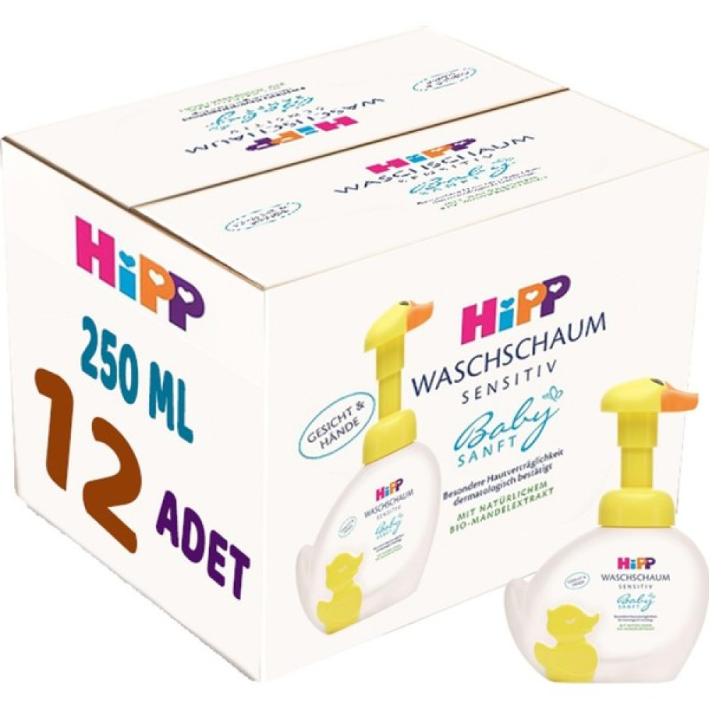 Hipp Babysanft Bebek/çoçuk El Yıkama Köpüğü 250ML Pompalı 12 Li Set Bebek Sabunu Fiyatı