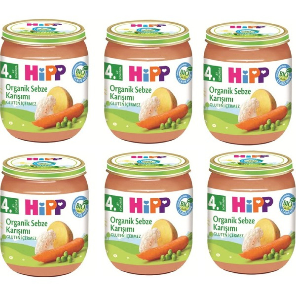 HiPP Organik Sebze Karişimi Kavanoz 125 gr. 6 Adet Bebek Beslenme Gereçleri Fiyatı