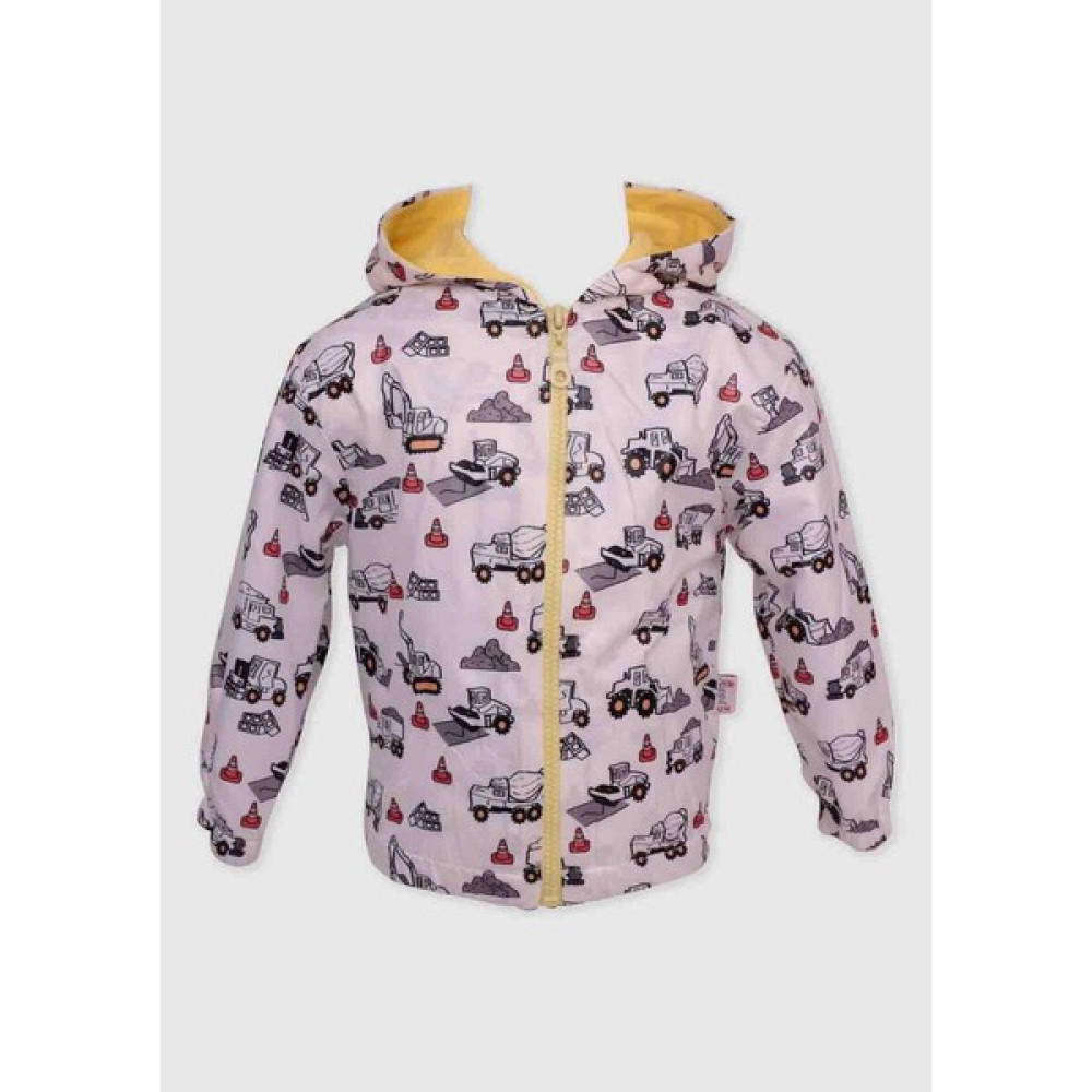 Hippil Baby Iş Makinesi Baskılı Yağmurluk Kod/renk: Beyaz [gymbrnm] Erkek Çocuk Yağmurluk Fiyatı