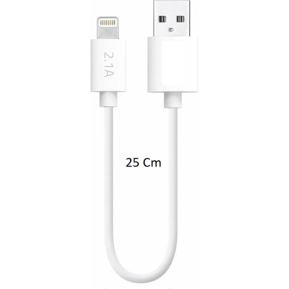 Hiqonic Apple iPhone Uyumlu Lightning USB Powerbank Hızlı Şarj ve Data Kablosu 2.1A 25CM Şarz Cep Telefonu Kablosu Fiyatı