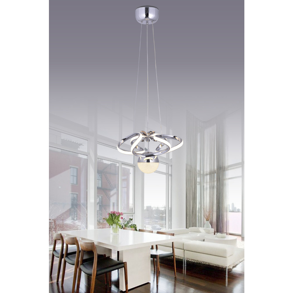 HİRA AYDINLATMA Darius 3 Renk Krom Modern Tekli Sarkıt Power Led Avize Concept Avize Fiyatı