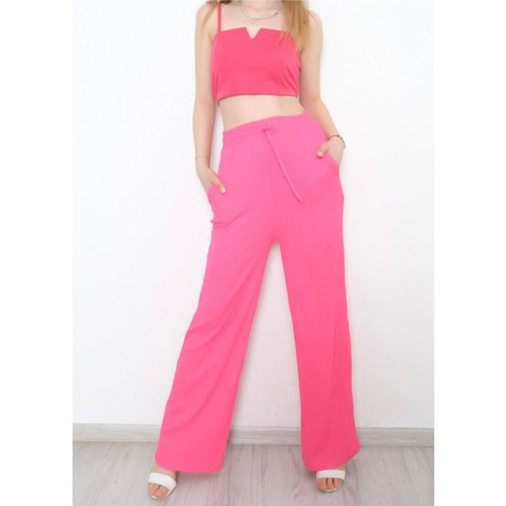 Hira Fashion Beli Lastikli Bol Paça Palazzo Pantolon Kadın Pantolon Fiyatı