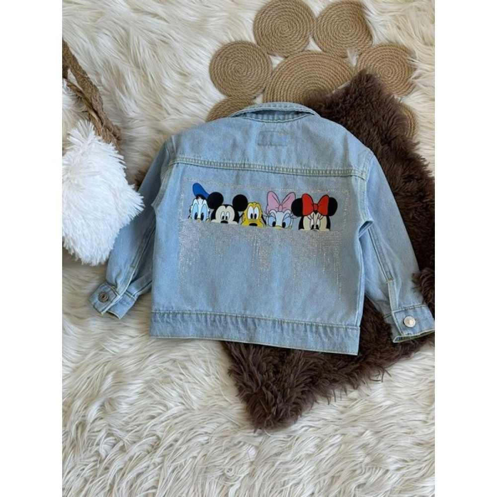 Hira Kids Collection Kız Çocuk Taşlı Kot Ceket Kız Çocuk Mont Fiyatı