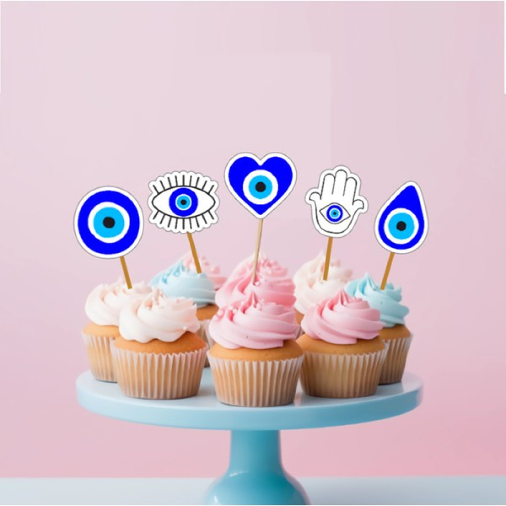 Hiras Dizayn 15 Adet Nazar Boncuklu Fatma Ana Eli Pasta Kürdanı Pasta Süsü Cupcake Nişan Söz Kokteyl Bride To Be Oto Boyaları Fiyatı