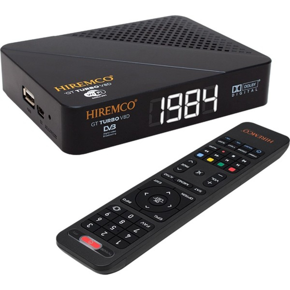 Hıremco Gt Turbo V8D Hd Ip Tv Plus Ethernetli Lınux Tabanlı Dahili Wifi Full Hd Mini Uydu Alıcısı - Siyah Uydu Alıcıları Fiyatı