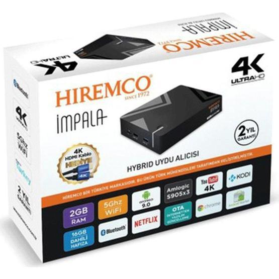 Hiremco İmpala 4K Android 9.0 Uydu Alıcısı