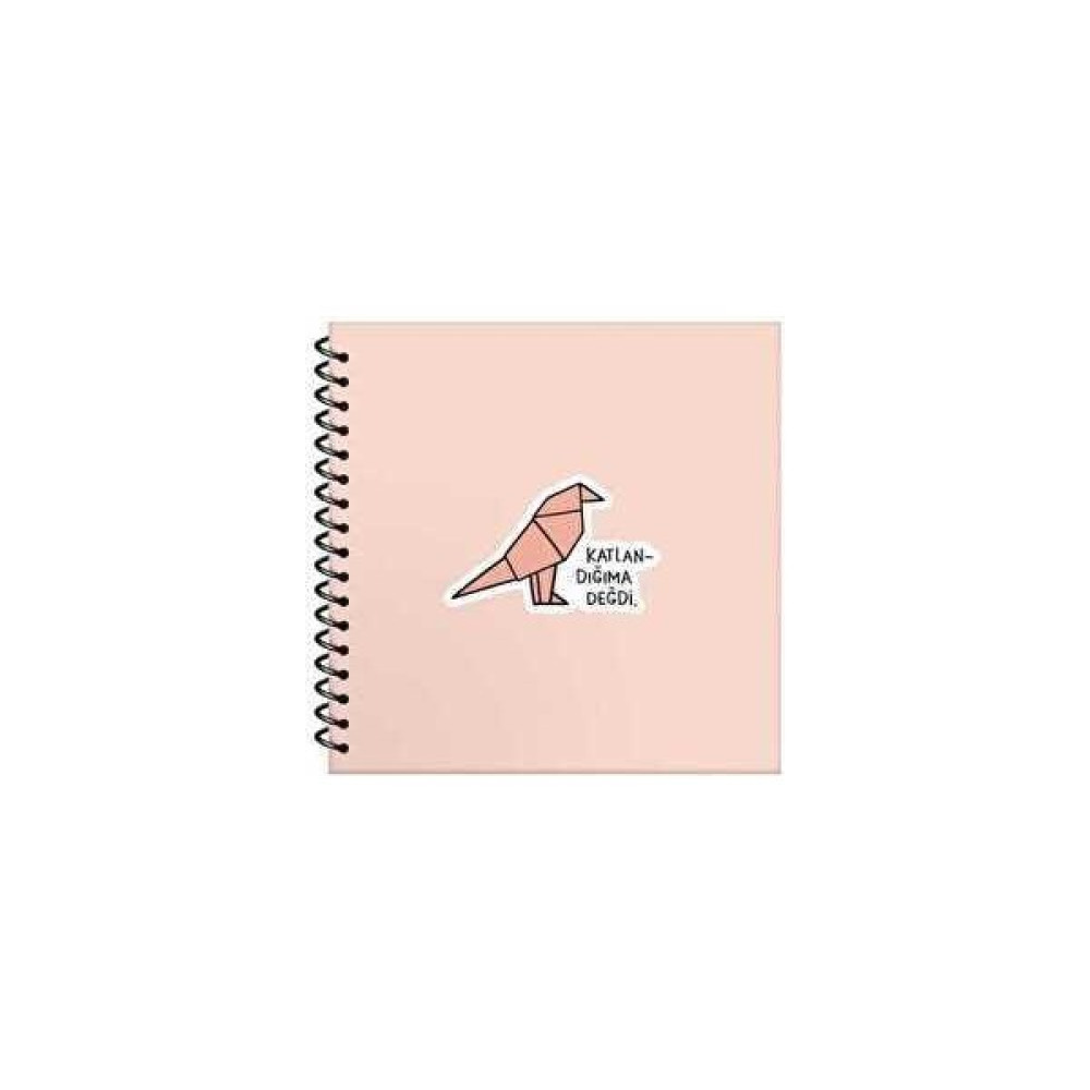 Hisli Şeyler 16*15 50 Yaprak Çizgili Spiralli Sert Kapaklı Stickerlı Defter Defter Fiyatı