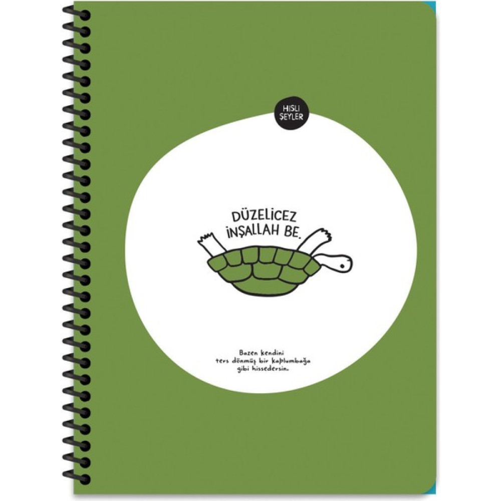 Hisli Şeyler 18.5X25 Kareli Defter - Düzelicez Inşallah Be Spiralli Defter Fiyatı