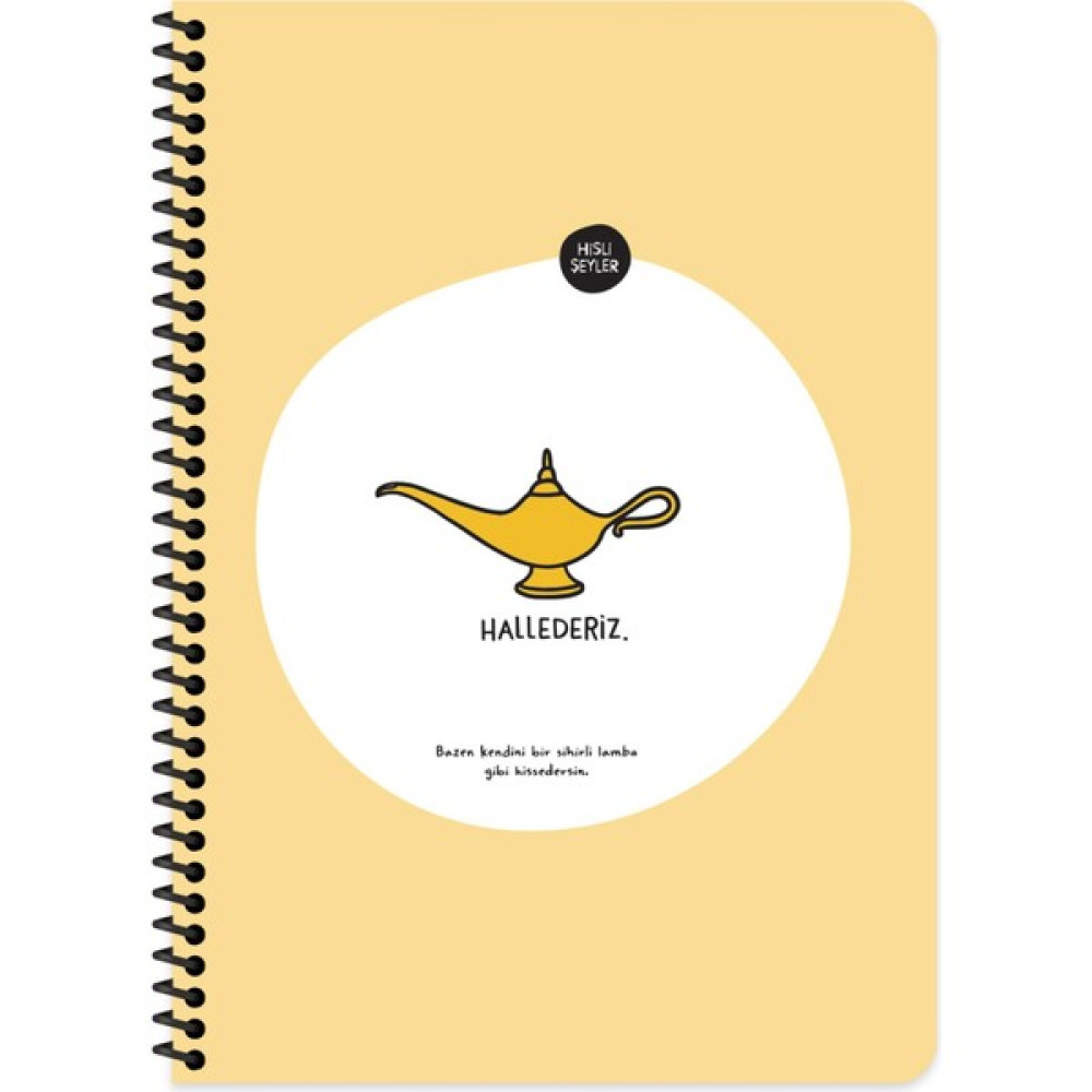 Hisli Şeyler A4 Kareli Spiralli Stickerli Defter Hallederiz Spiralli Defter Fiyatı