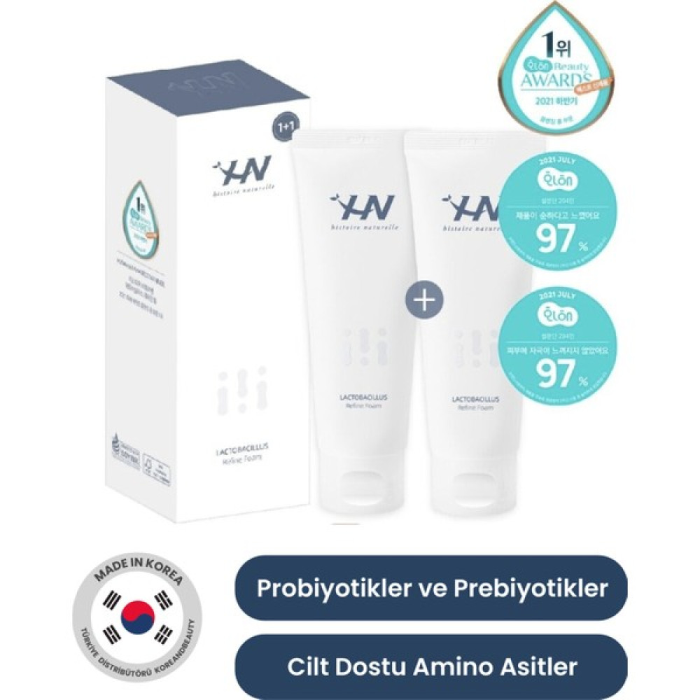 Histoire Naturelle Hn Lactobacillus Refine Foam 80 + 80 G - Prebiyotik ve Probiyotik Içeren Yüz Temizleme Köpüğü Cilt Temizleme ve Peeling Fiyatı