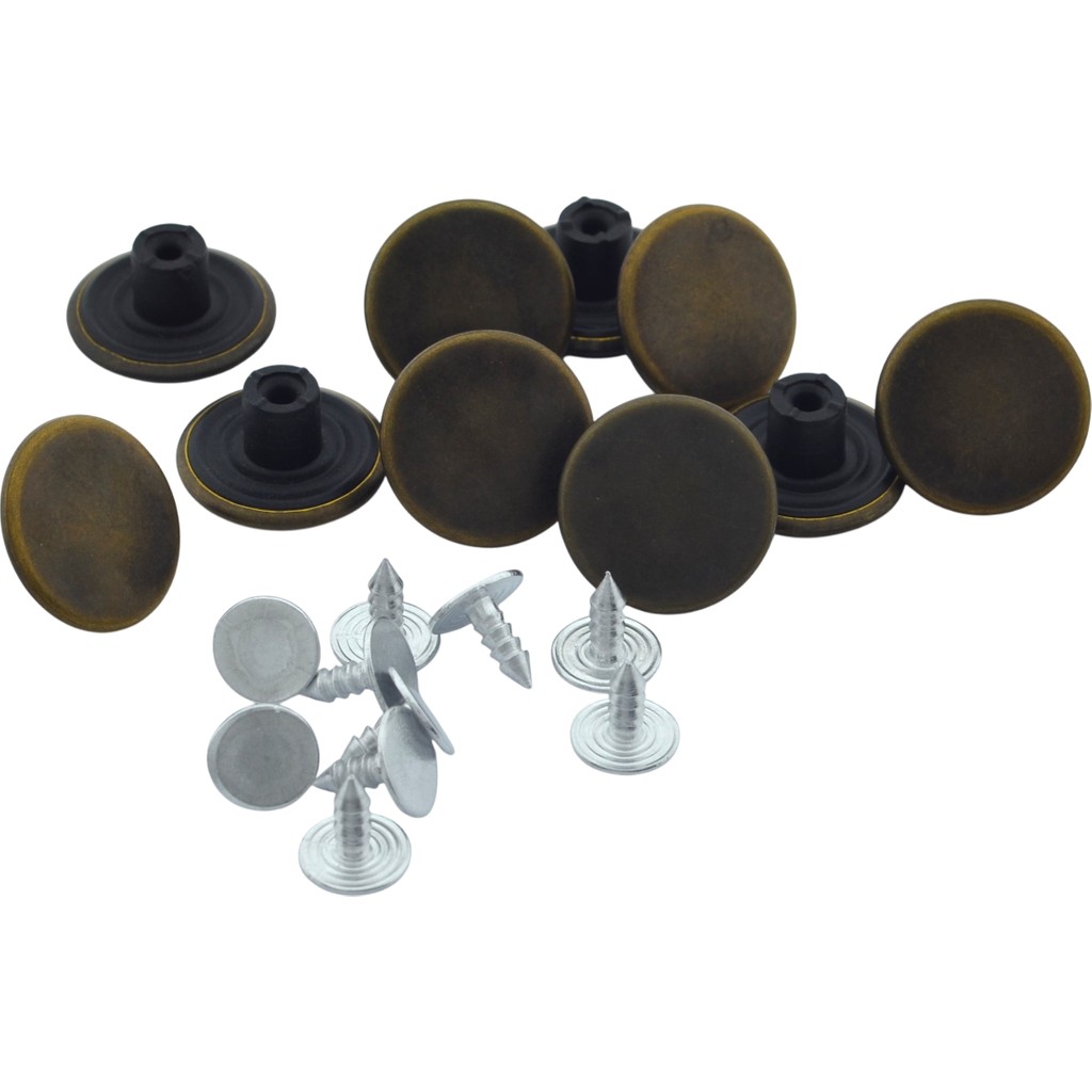 Hit Dükkan Büyük Boy 10 Adet Kot Pantolon Düğmesi, Jean Düğmesi Düz Antik Sarı (Bronz) 17MM Giyim & İç Giyim Fiyatı