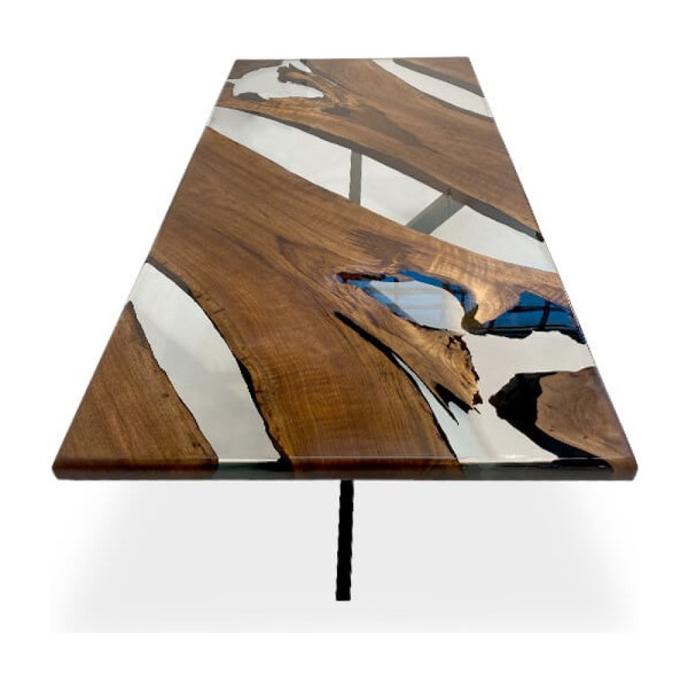 Hit Home Wood Epoksi Ofis Toplantı Masası Tabla - 100X216 cm Epoksi Ceviz Ahşap Yemek Masası Tabla Yemek & Mutfak Masası Fiyatı