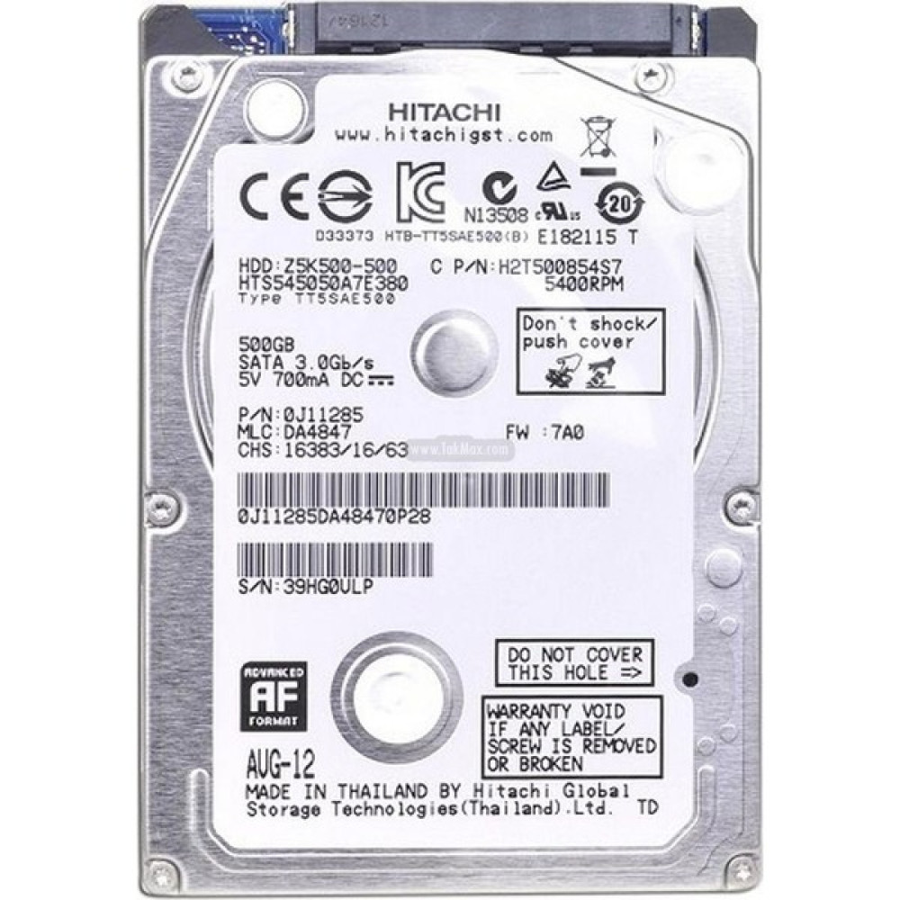 Hitachi 500 GB 2.5" 5400RPM Hard Disk (HGSTZ5K500) Sabit Diskler Fiyatı