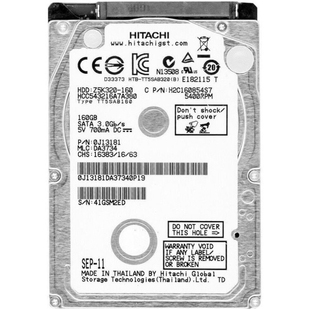 Hıtachı Oem Dahili HDD Notebook 160 GB W-7009-NEOS 2.5'' Harddisk 000,002 Sabit Diskler Fiyatı