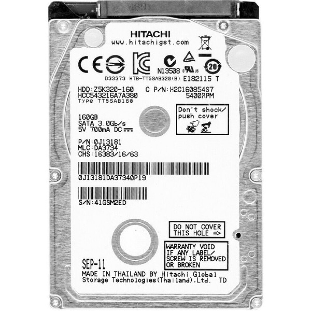 Hitachi Oem Dahili HDD Notebook Hıtachı 160 GB W-7009-NEOS 2.5'' Harddisk 000,002 Sabit Diskler Fiyatı