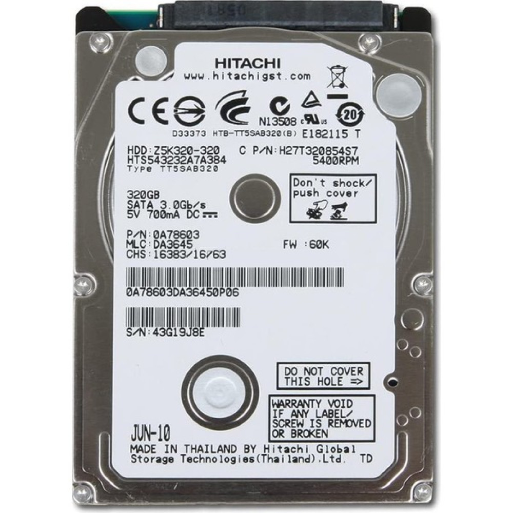 Hitachi Z5K320 250GB 5400RPM Sata 3 8MB Cache 2.5" Sabit Disk Sabit Diskler Fiyatı
