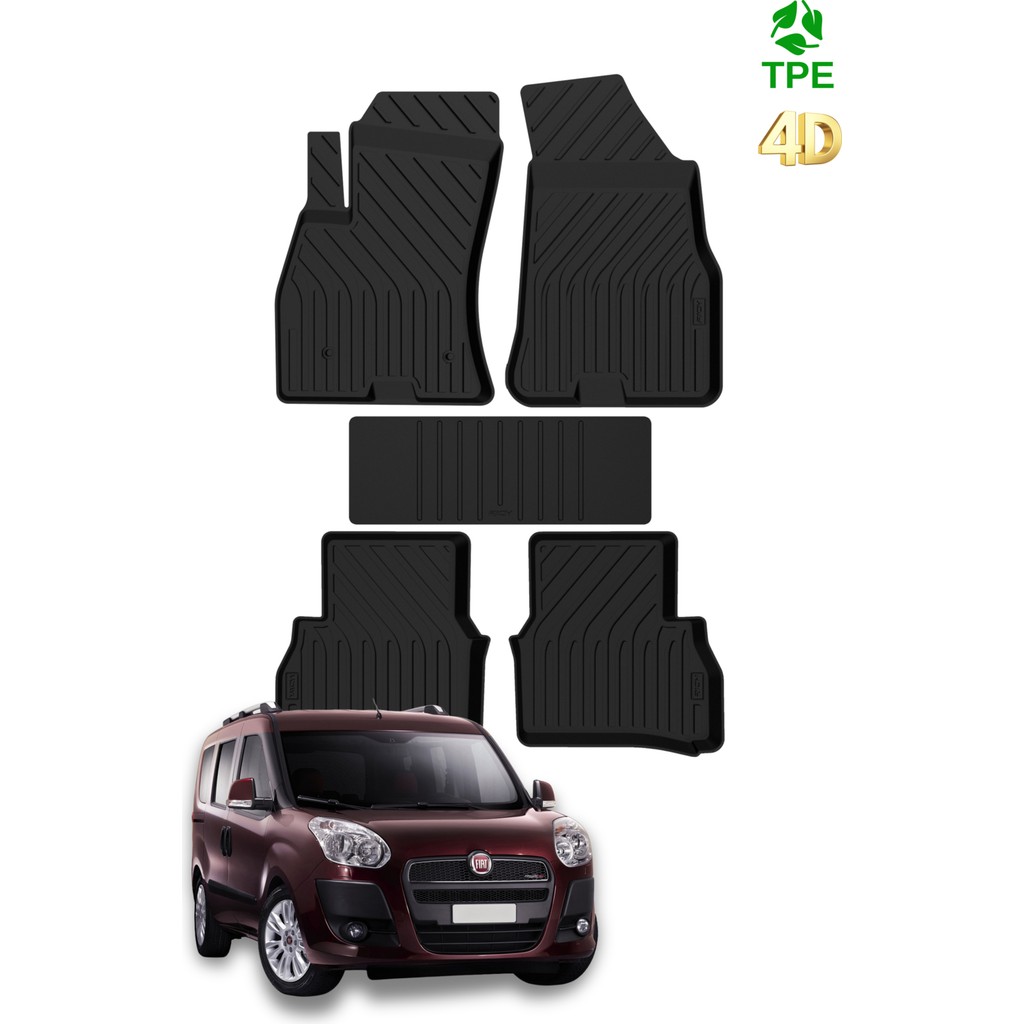 Hitaks Fiat Doblo 2010 2022 Arası Uyumlu Paspas Araca Özel Üretim 4d Havuzlu Oto Paspas - Siyah Araca Özel Paspaslar Fiyatı
