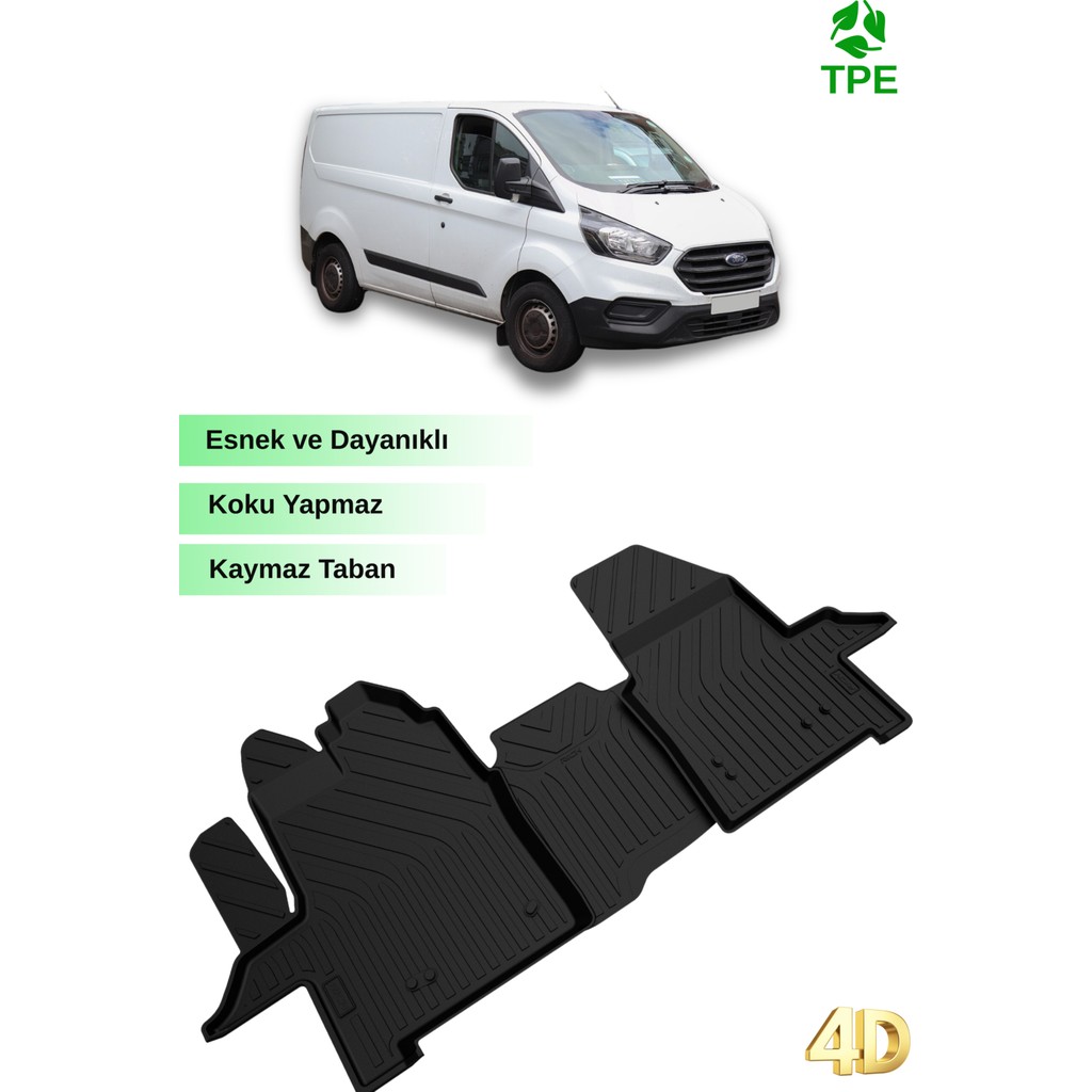 Hitaks Ford Transit Havuzlu Siyah Kauçuk Paspas 2014 Sonrası Araca Özel Paspaslar Fiyatı