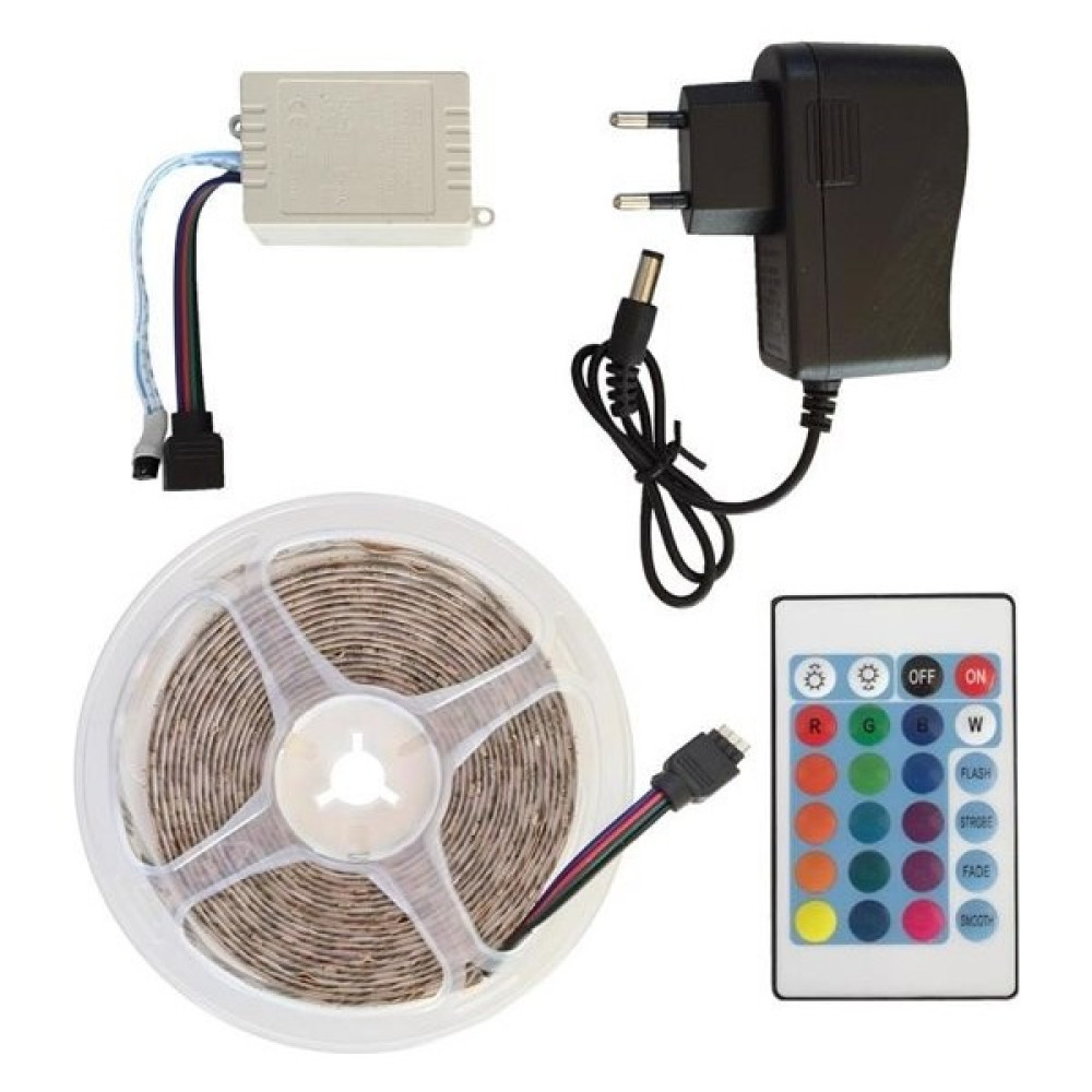 Hitfoni 5 Metre Rgb Şerit LED Iç Dış Mekan Slikonlu Set Adaptör Uzaktan Kumandalı 16 Renkli Tak Çalıştı Led Aydınlatmalar Fiyatı